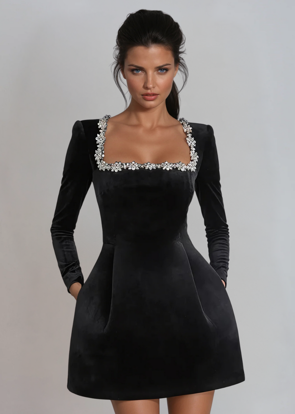 DELACROIX | ROBE MINI EN VELOURS