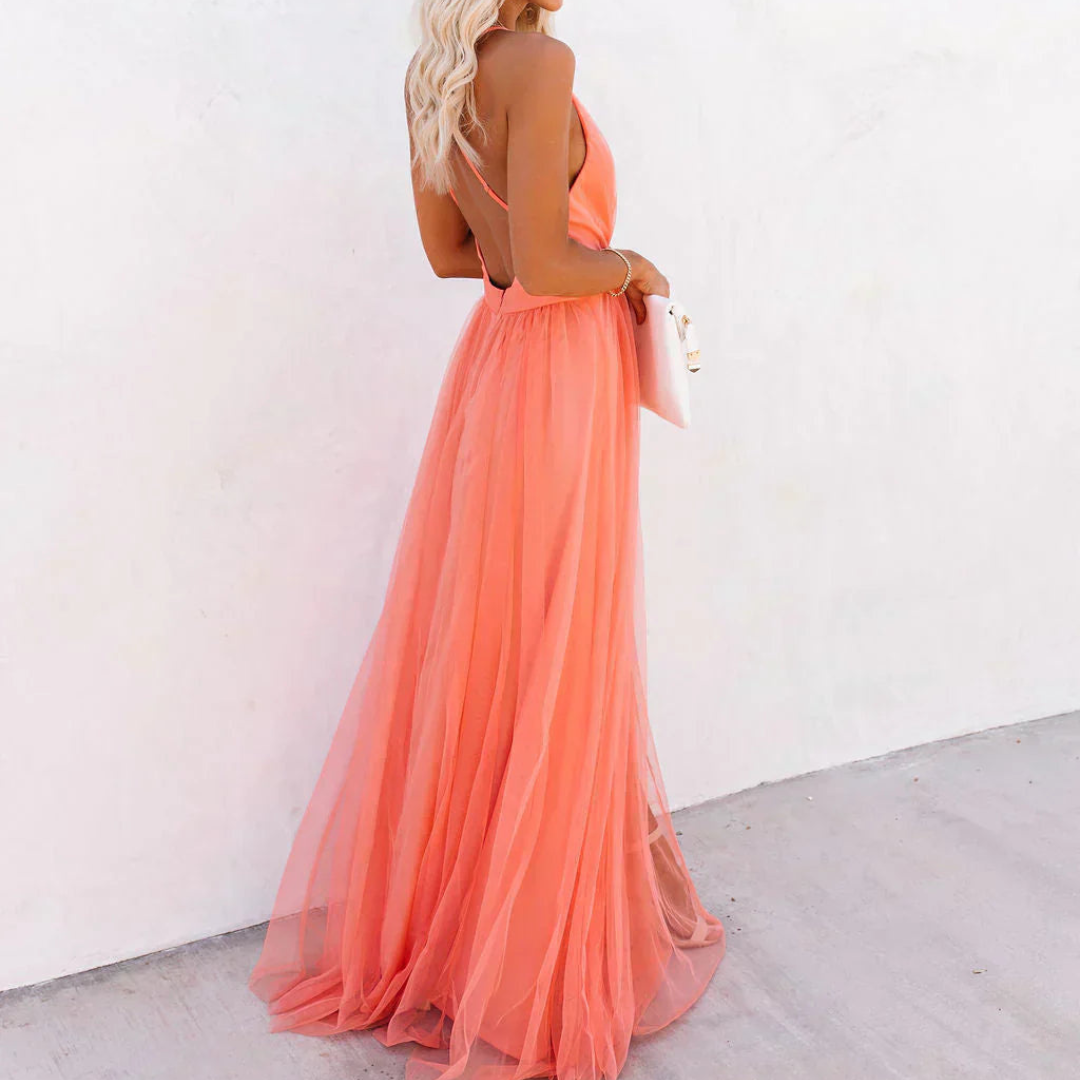 DELACROIX | Robe Maxi Lumière Corail