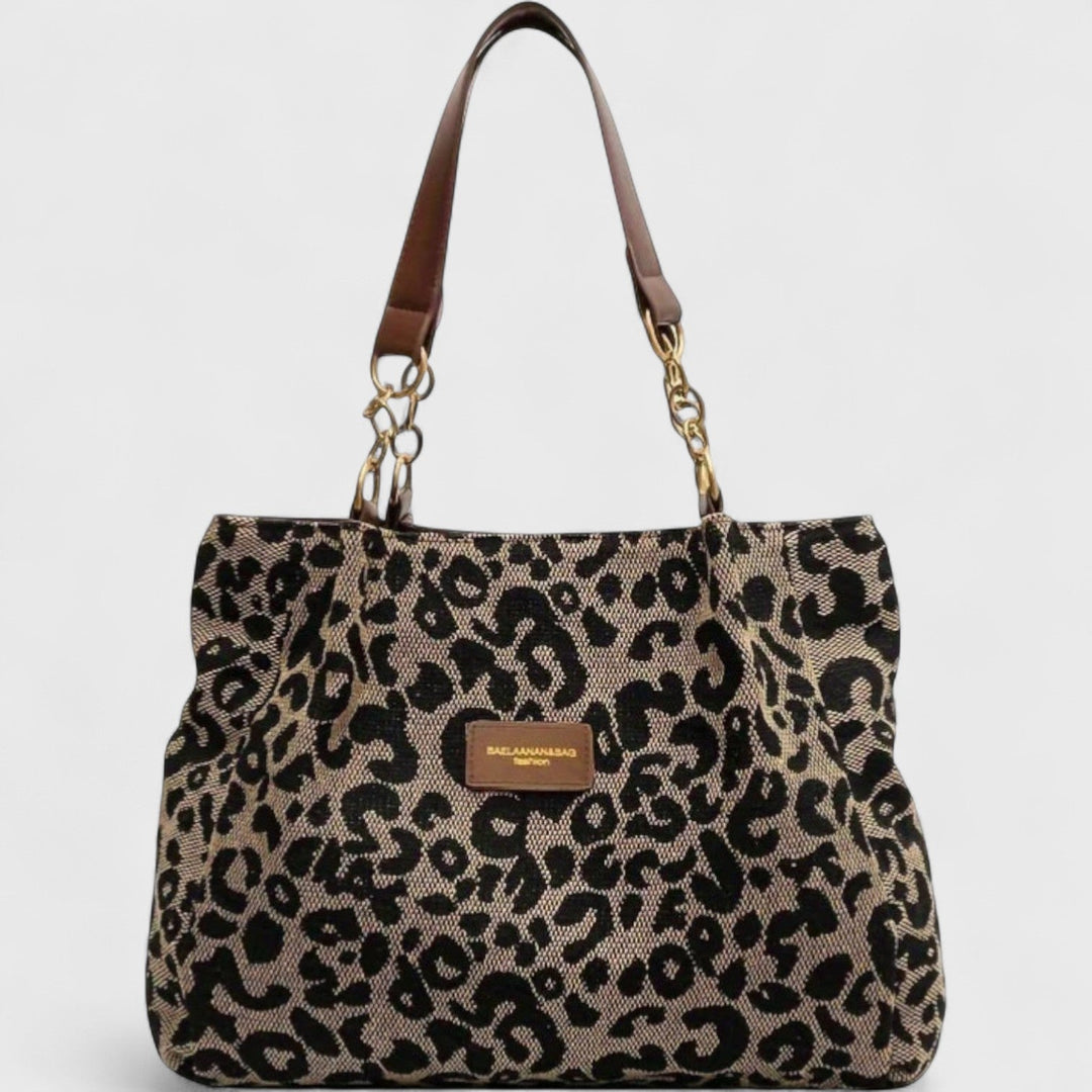 DELACROIX | SAC SHOPPING EN TOILE MOTIF LÉOPARD