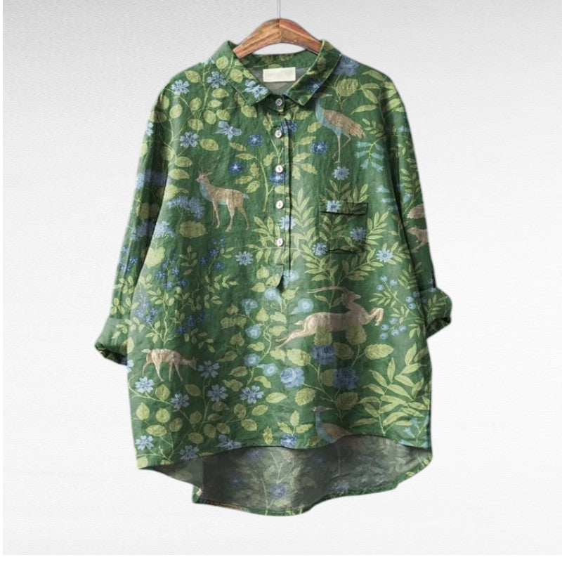 DELACROIX | Blouses Élégantes à Fleurs Lucie (1+1 OFFERT)