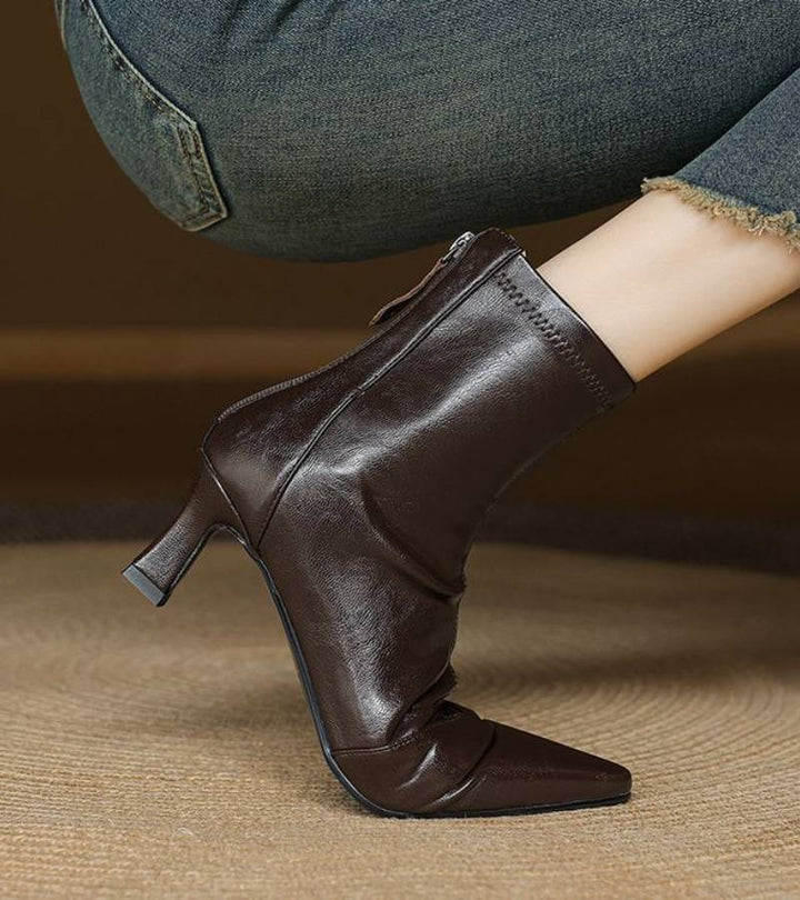 DELACROIX | Bottines en cuir à talon élégant