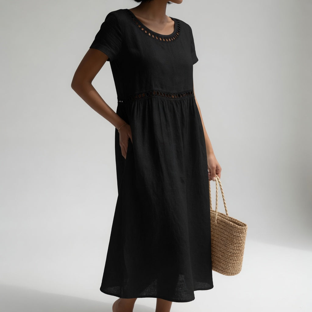 DELACROIX | Robe Brodée Fluide Aveline