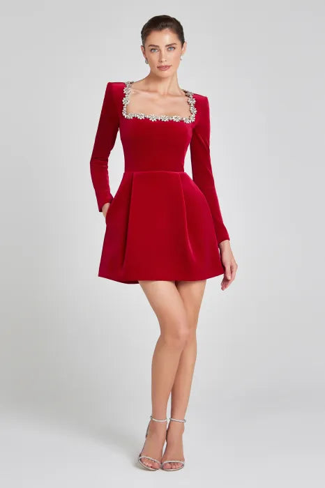 DELACROIX | ROBE MINI EN VELOURS
