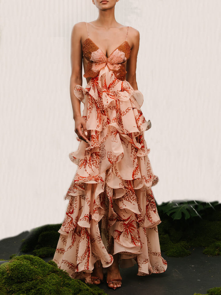 DELACROIX | Robe Maxi Papillon Signature