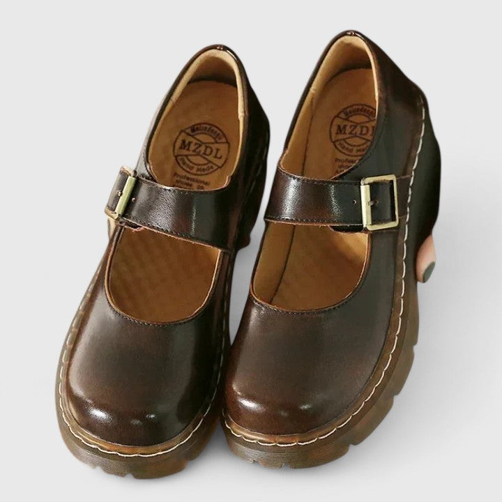 Secretique | Babies Plateforme Cuir Aveline