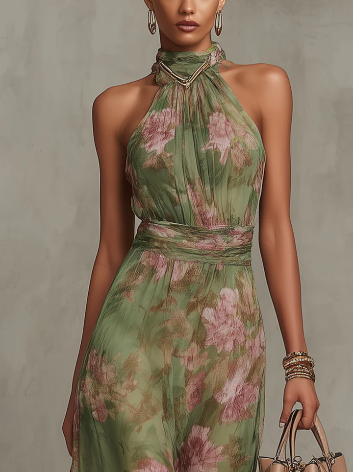 DELACROIX | Robe Longue Élégante Florale Élise