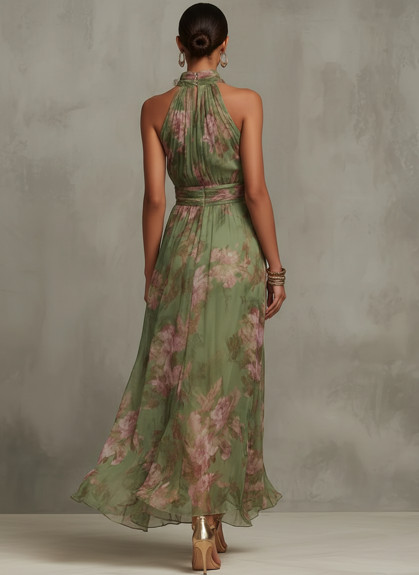 DELACROIX | Robe Longue Élégante Florale Élise