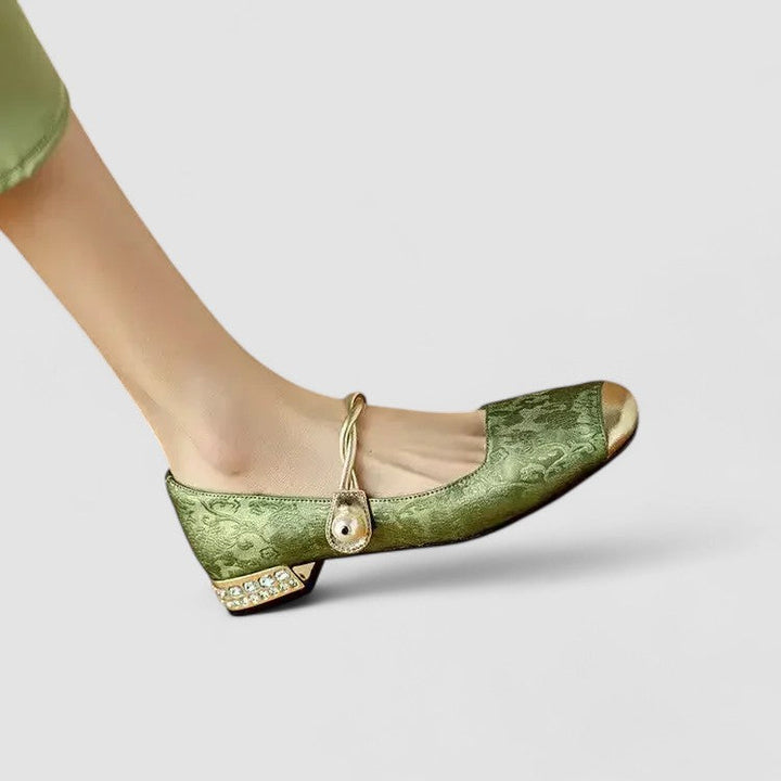 Secretique | Babies Satinées Talon Bijou Camille