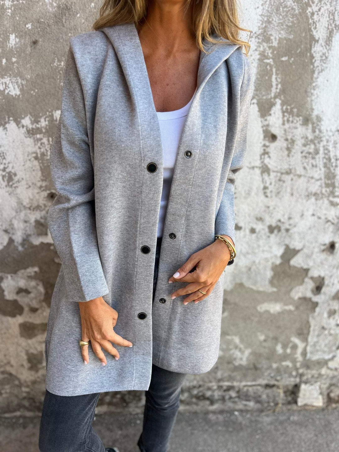 DELACROIX | GILET LONG CHIC AVEC CAPUCHE