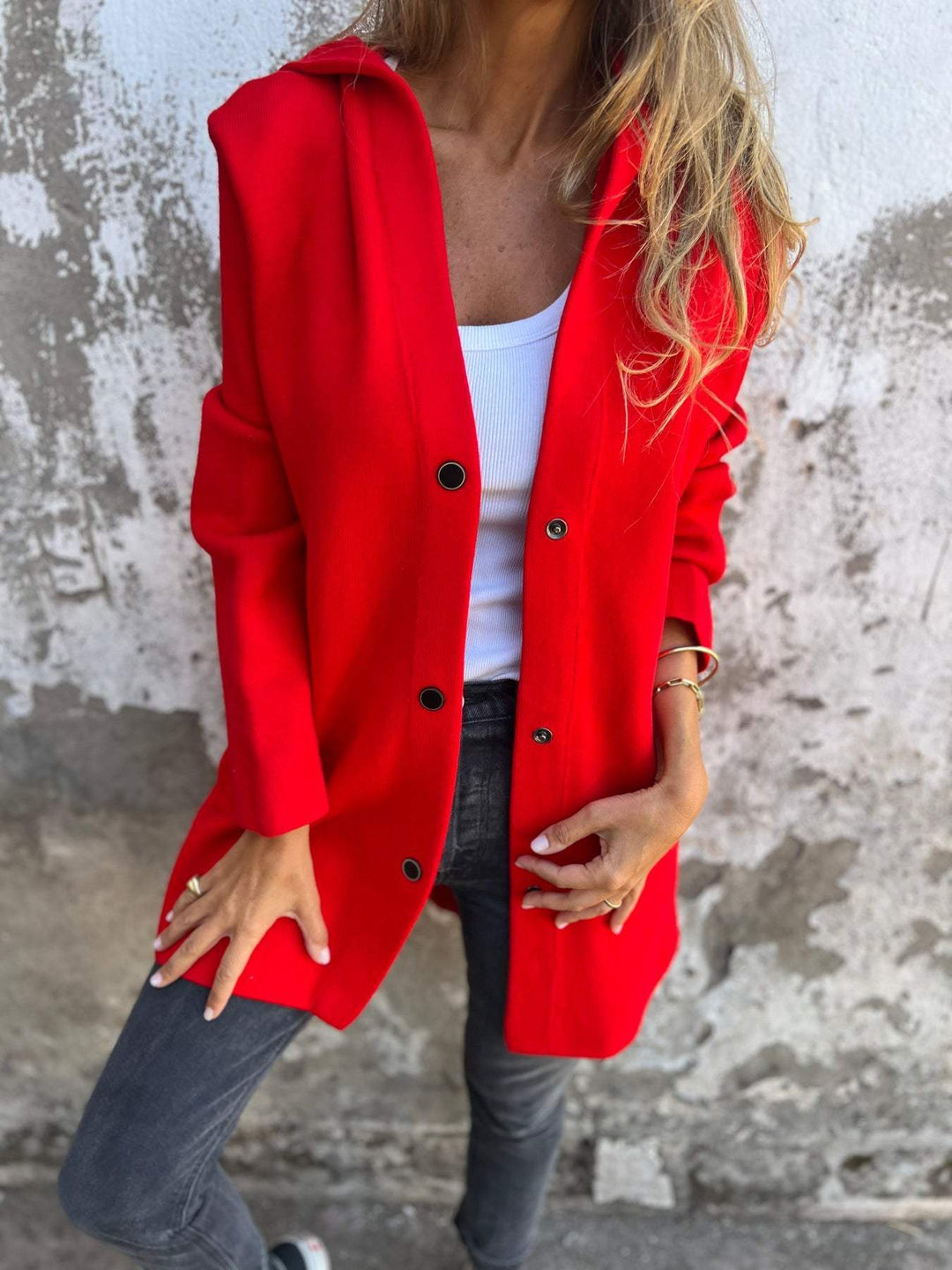 DELACROIX | GILET LONG CHIC AVEC CAPUCHE